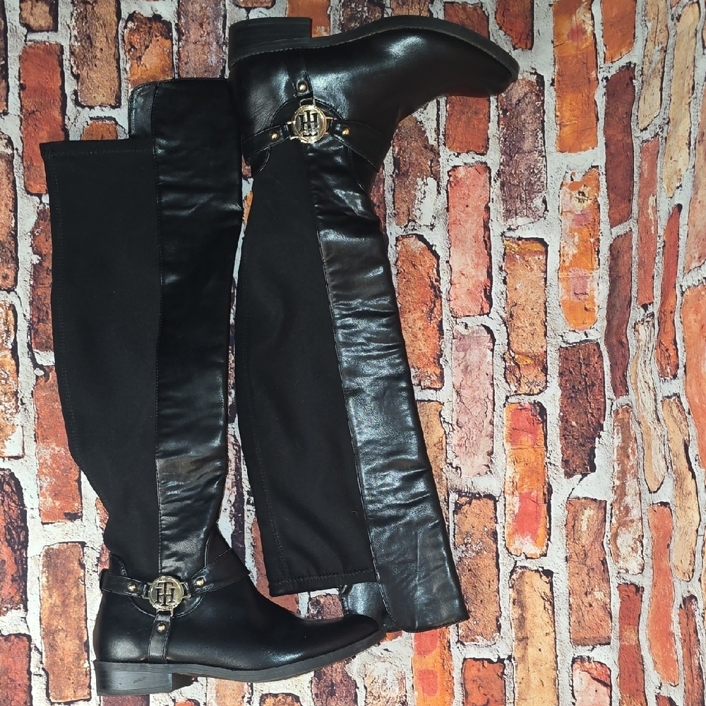 Tommy Hilfiger Black Over the Knee Boots
